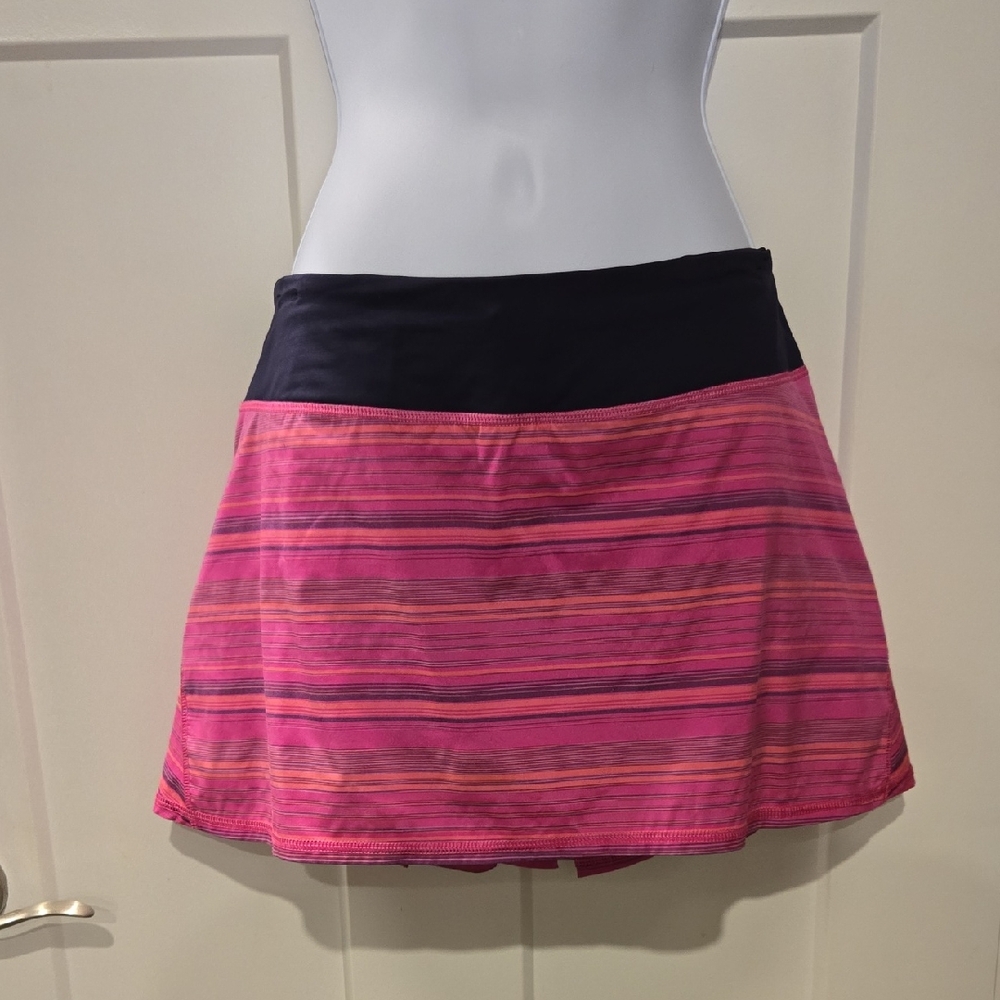 Lululemon Athletica Pink and Black Mini Skirt